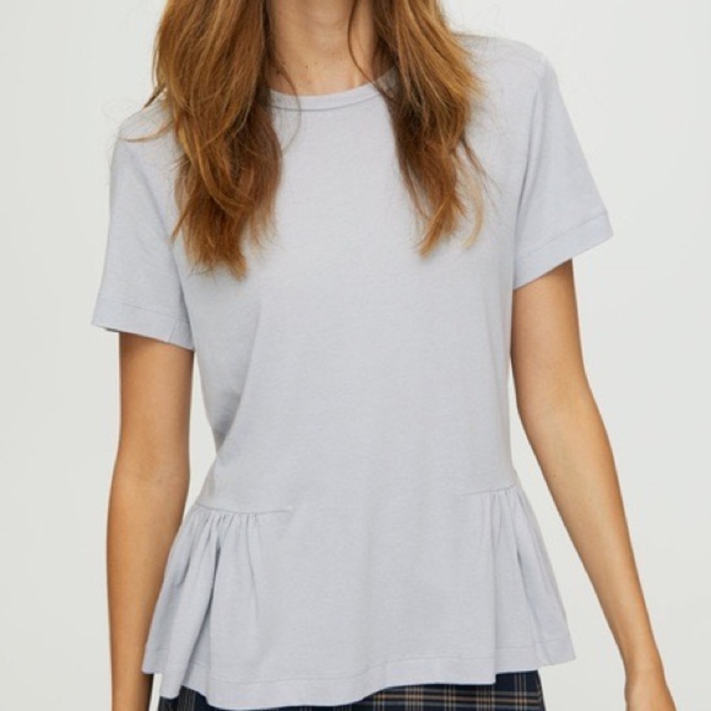 Sunday best peplum peach XS